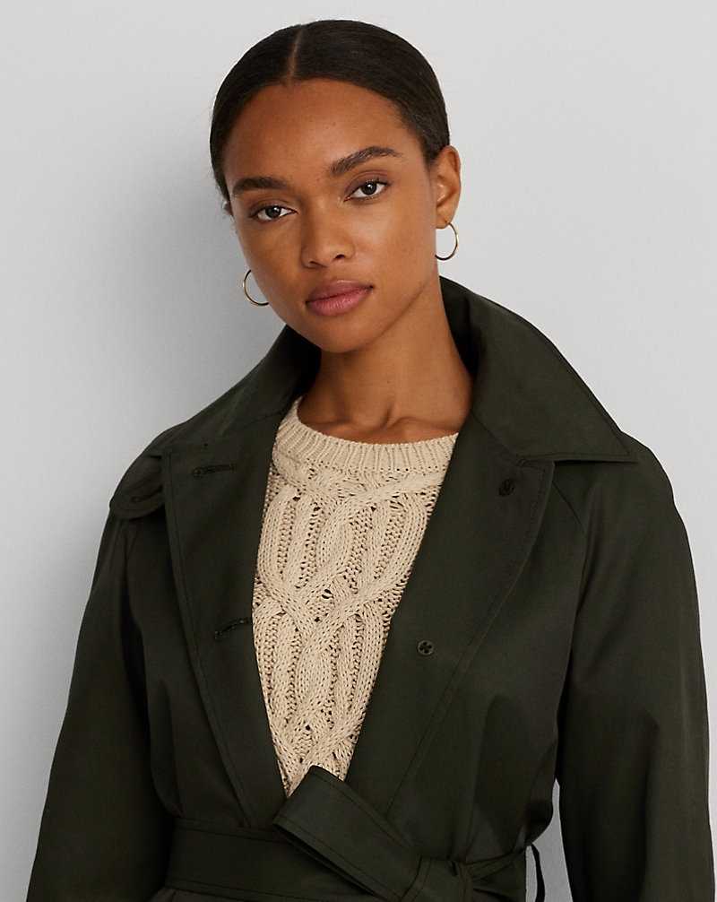 Abrigos Ralph Lauren Belted Cotton-Blend Trench Mujer Litchfield Loden | UCPROWE-54 - vista 5