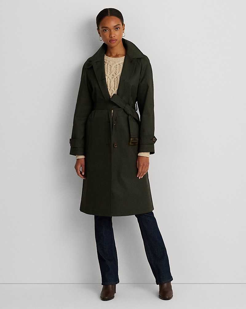 Abrigos Ralph Lauren Belted Cotton-Blend Trench Mujer Litchfield Loden | UCPROWE-54 - vista 1