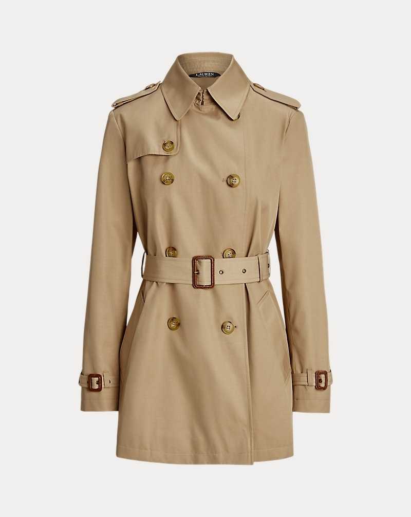 Abrigos Ralph Lauren Belted Cotton-Blend Trench Mujer Birch Tan | QJOKZVE-18 - vista 2