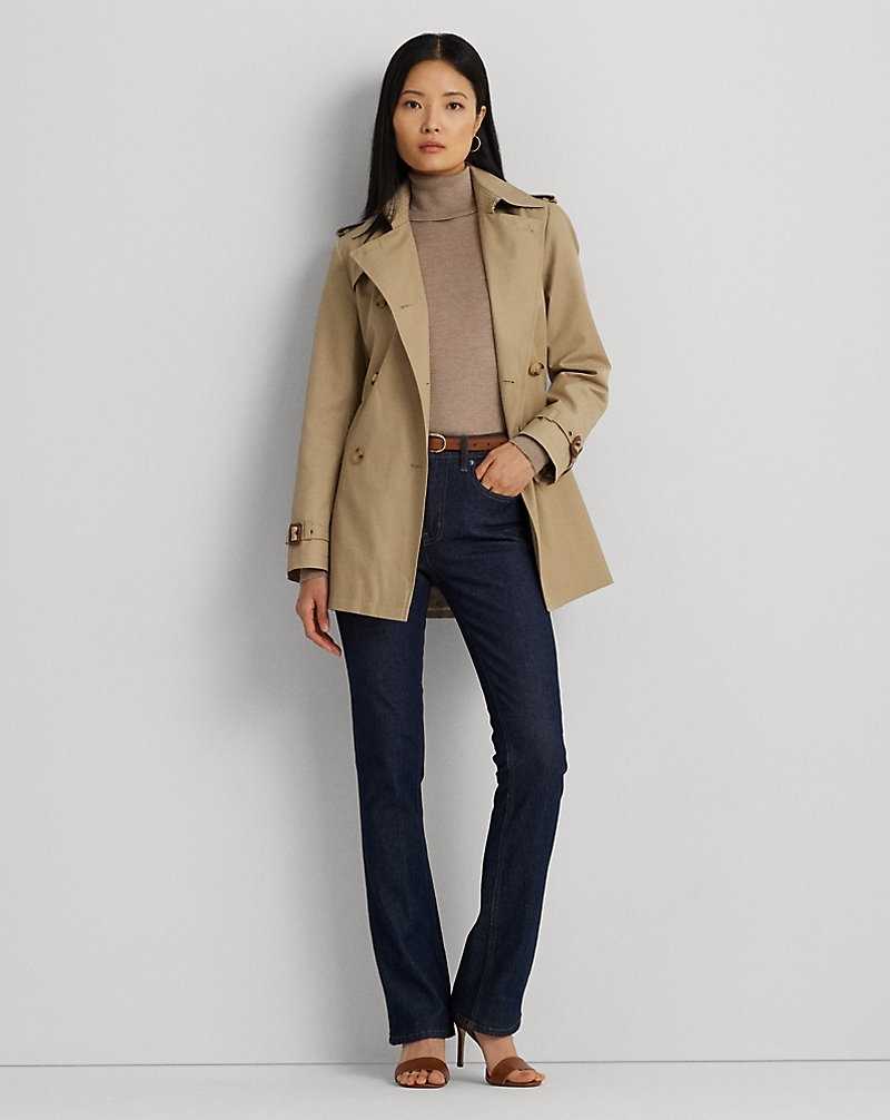 Abrigos Ralph Lauren Belted Cotton-Blend Trench Mujer Birch Tan | QJOKZVE-18 - vista 3