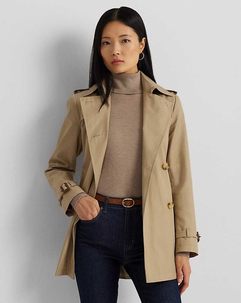 Abrigos Ralph Lauren Belted Cotton-Blend Trench Mujer Birch Tan | QJOKZVE-18 - vista 1