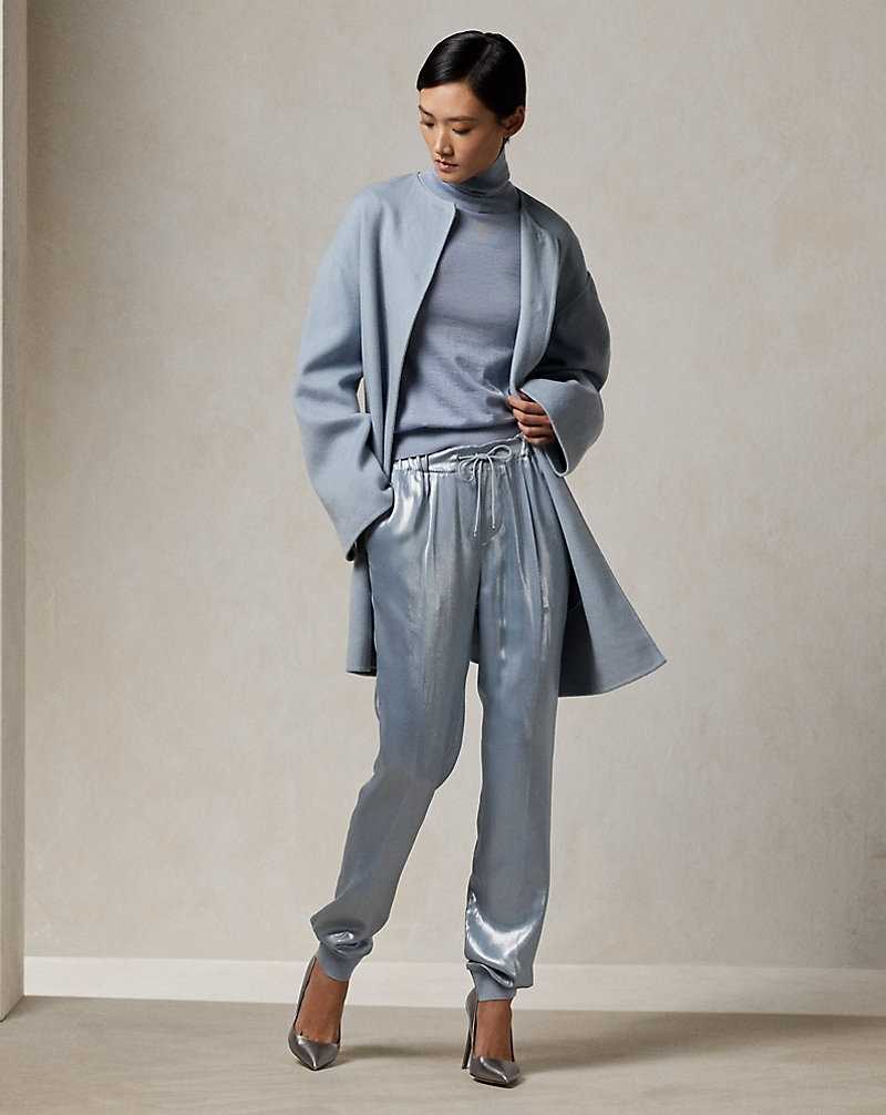 Abrigos Ralph Lauren Caelan Cashmere Wrap Mujer Azules | MFDUQCP-57 - vista 3