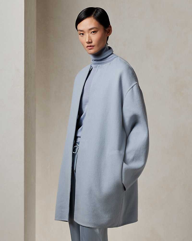 Abrigos Ralph Lauren Caelan Cashmere Wrap Mujer Azules | MFDUQCP-57 - vista 1