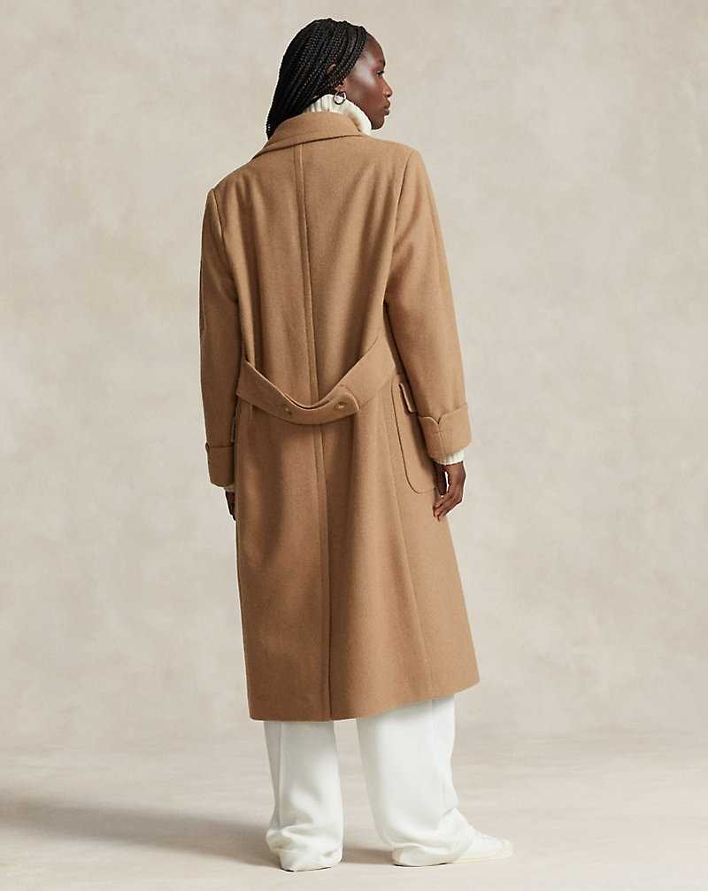 Abrigos Ralph Lauren Camel-Hair Twill Long Mujer Camel | FTYQNIK-54 - vista 4