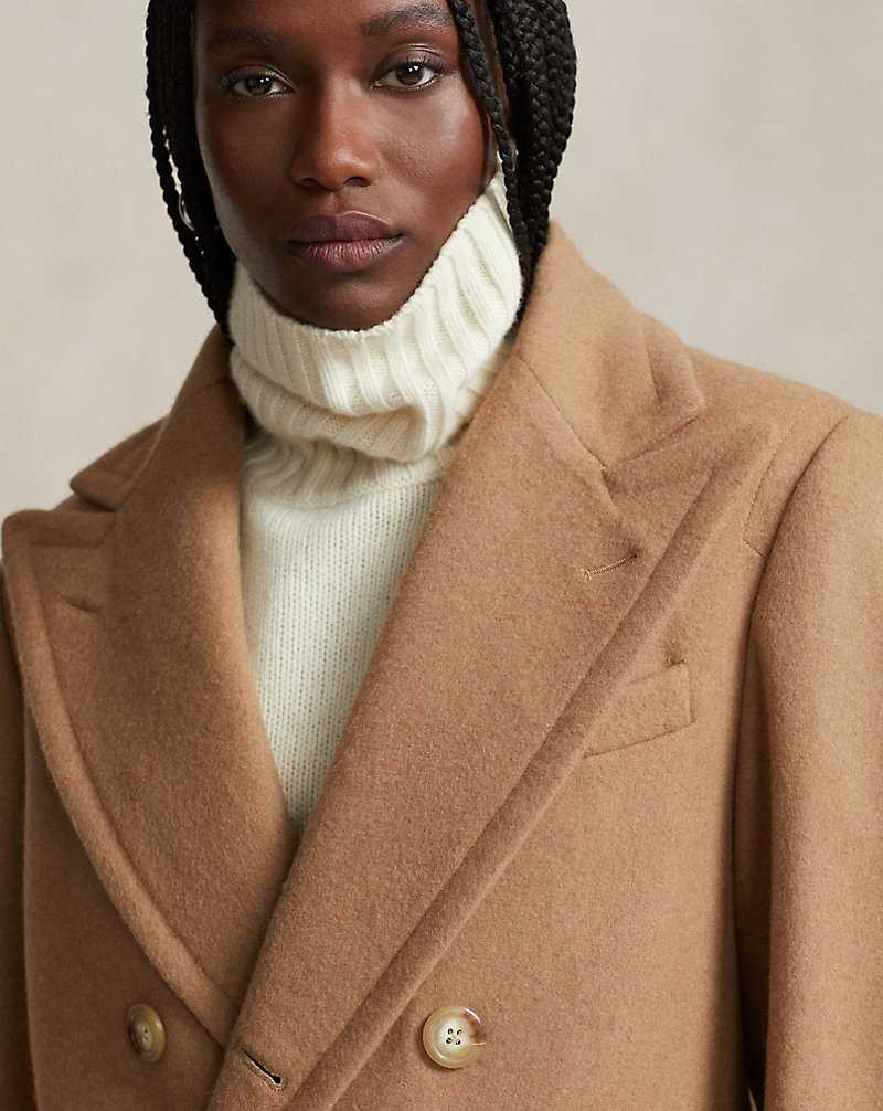 Abrigos Ralph Lauren Camel-Hair Twill Long Mujer Camel | FTYQNIK-54 - vista 5