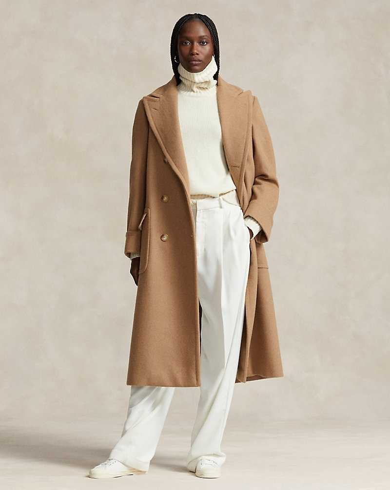 Abrigos Ralph Lauren Camel-Hair Twill Long Mujer Camel | FTYQNIK-54 - vista 1