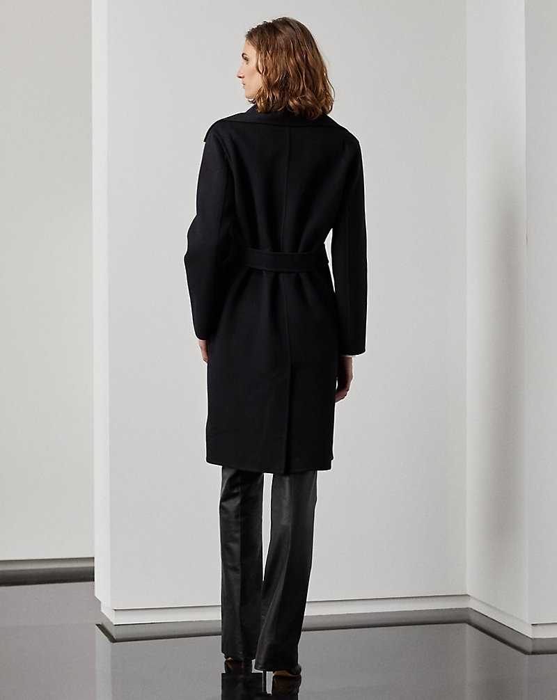 Abrigos Ralph Lauren Cameo Wool-Cashmere Wrap Mujer Negros | TPBIMUQ-93 - vista 4
