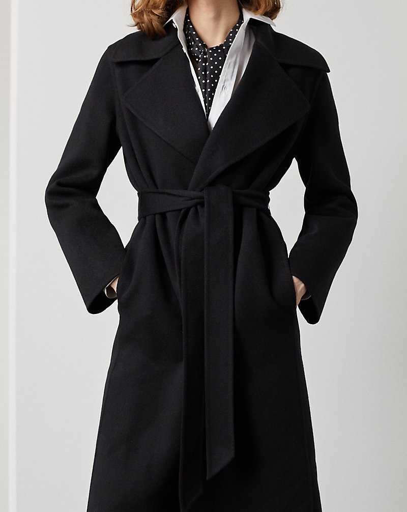 Abrigos Ralph Lauren Cameo Wool-Cashmere Wrap Mujer Negros | TPBIMUQ-93 - vista 5