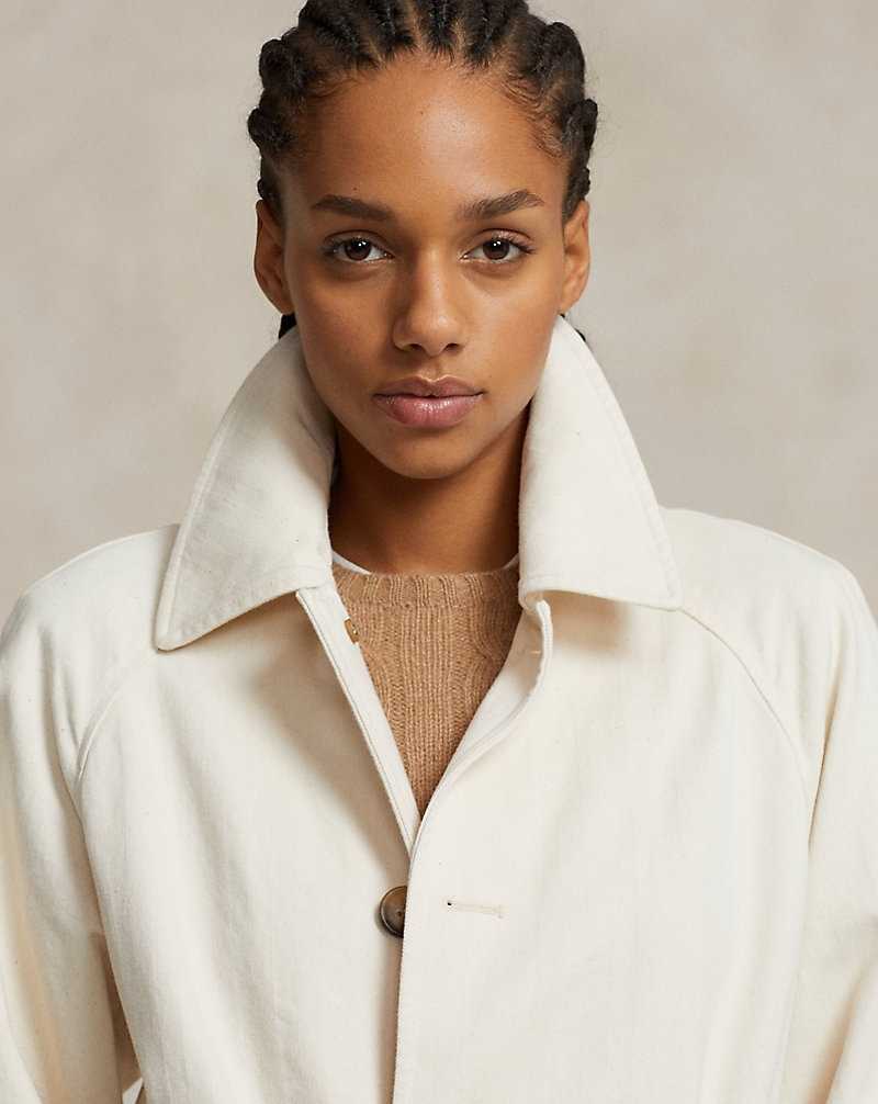 Abrigos Ralph Lauren Cotton Herringbone Balmacaan Mujer Natural | GAFNRUL-68 - vista 5