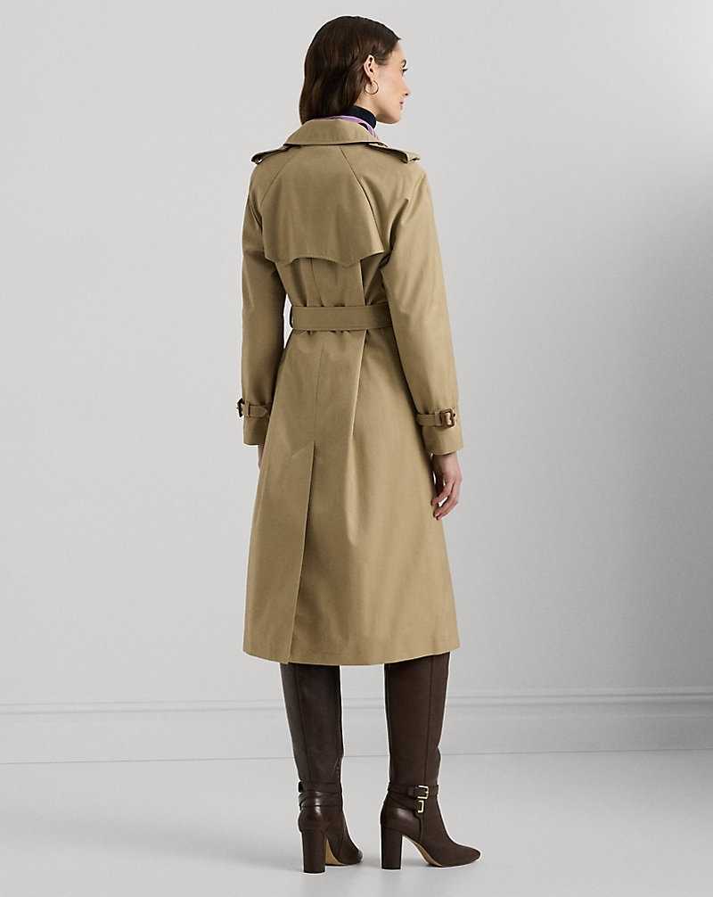 Abrigos Ralph Lauren Double-Breasted Belted Trench Mujer Birch Tan | QRNGKWD-97 - vista 4