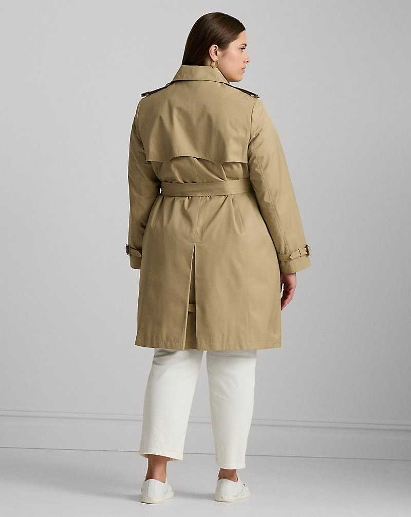 Abrigos Ralph Lauren Double-Breasted Cotton-Blend Trench Mujer Birch Tan | ZWOLNFA-41 - vista 4