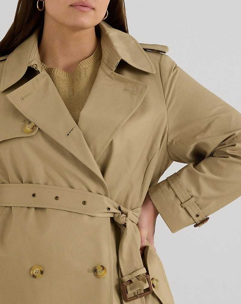 Abrigos Ralph Lauren Double-Breasted Cotton-Blend Trench Mujer Birch Tan | ZWOLNFA-41 - vista 5