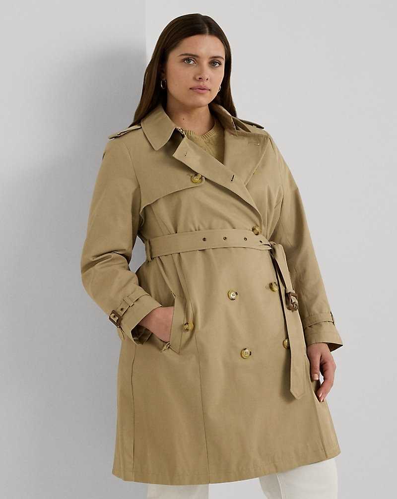 Abrigos Ralph Lauren Double-Breasted Cotton-Blend Trench Mujer Birch Tan | ZWOLNFA-41 - vista 1
