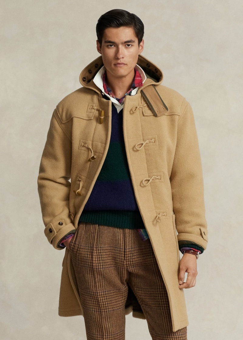 Abrigos Double-Faced Lana Toggle Hombre Marrom | UBDJ71028 - vista 1