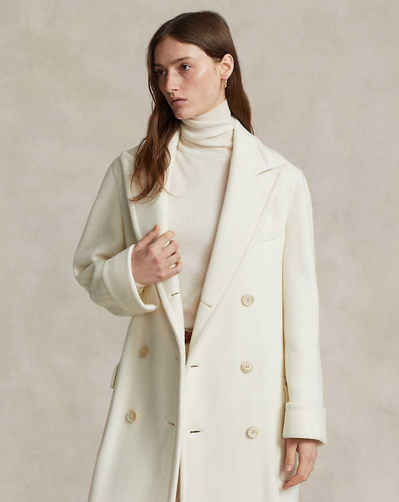 Abrigos Ralph Lauren Double-Faced Mujer Creme | CEPIDYN-83 - vista 3