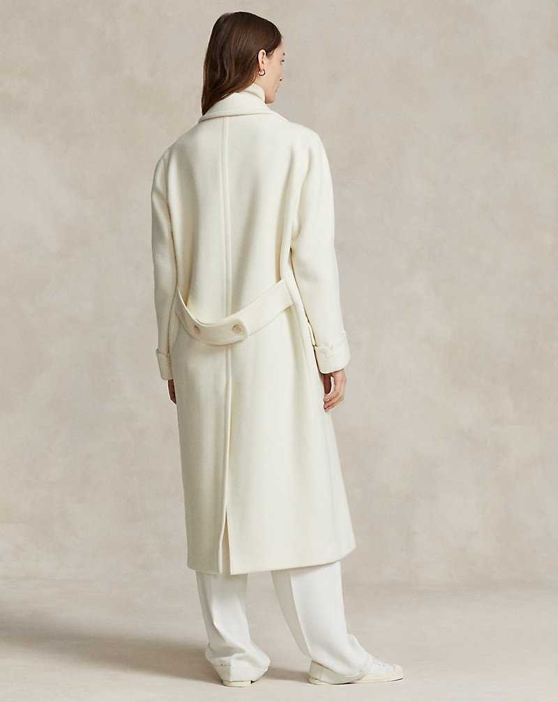 Abrigos Ralph Lauren Double-Faced Mujer Creme | CEPIDYN-83 - vista 4