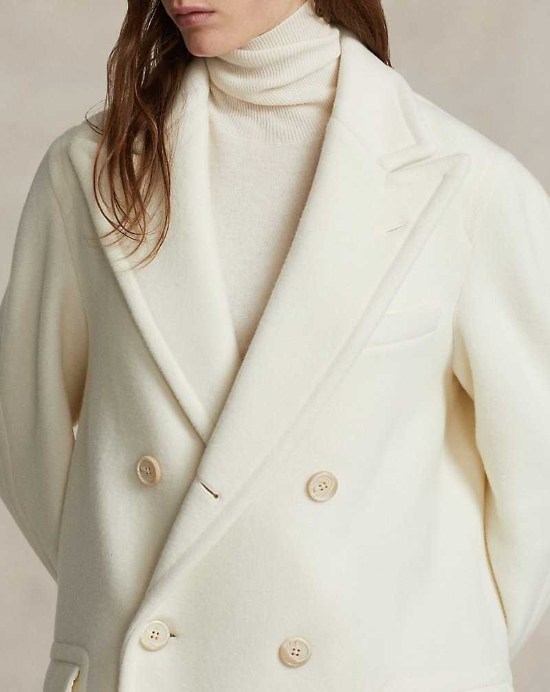 Abrigos Ralph Lauren Double-Faced Mujer Creme | CEPIDYN-83 - vista 5