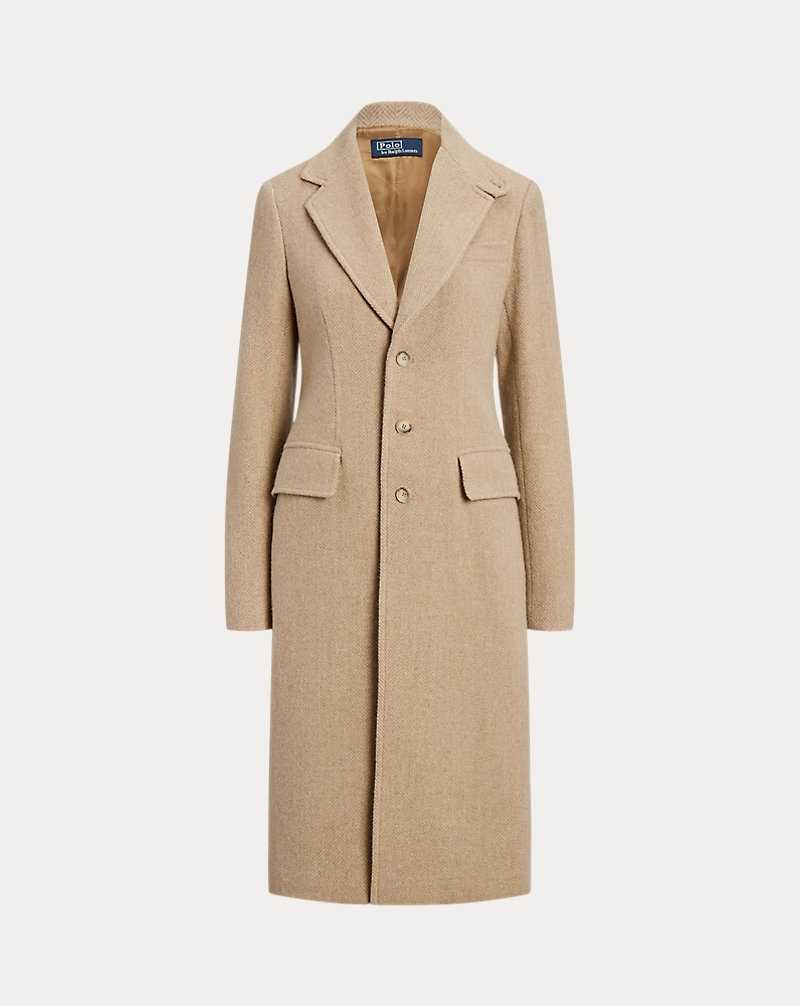 Abrigos Ralph Lauren Herringbone Mujer Taupe Herringbone | JEXQFOL-09 - vista 2