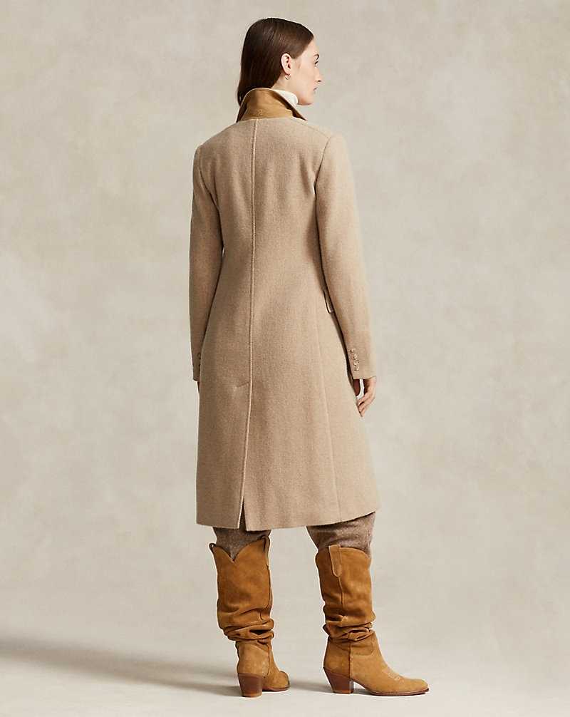 Abrigos Ralph Lauren Herringbone Mujer Taupe Herringbone | JEXQFOL-09 - vista 4