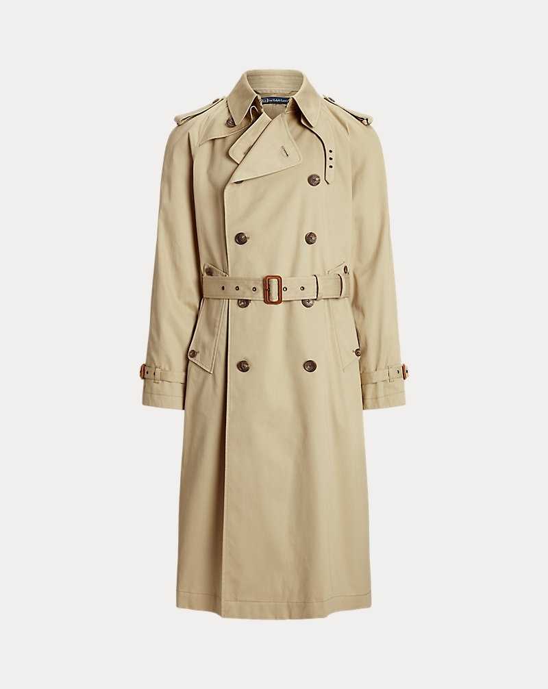 Abrigos Ralph Lauren Lightweight Cotton-Blend Trench Hombre Hab Tan | WFXIBTL-15 - vista 2