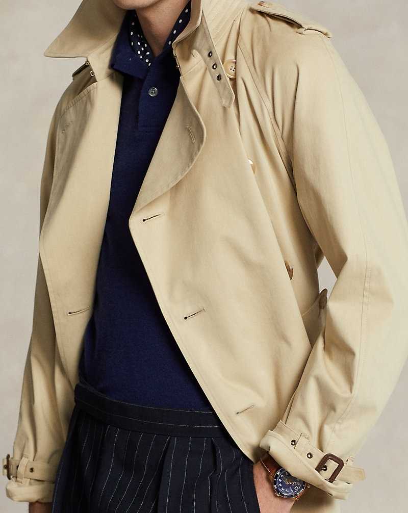Abrigos Ralph Lauren Lightweight Cotton-Blend Trench Hombre Hab Tan | WFXIBTL-15 - vista 5