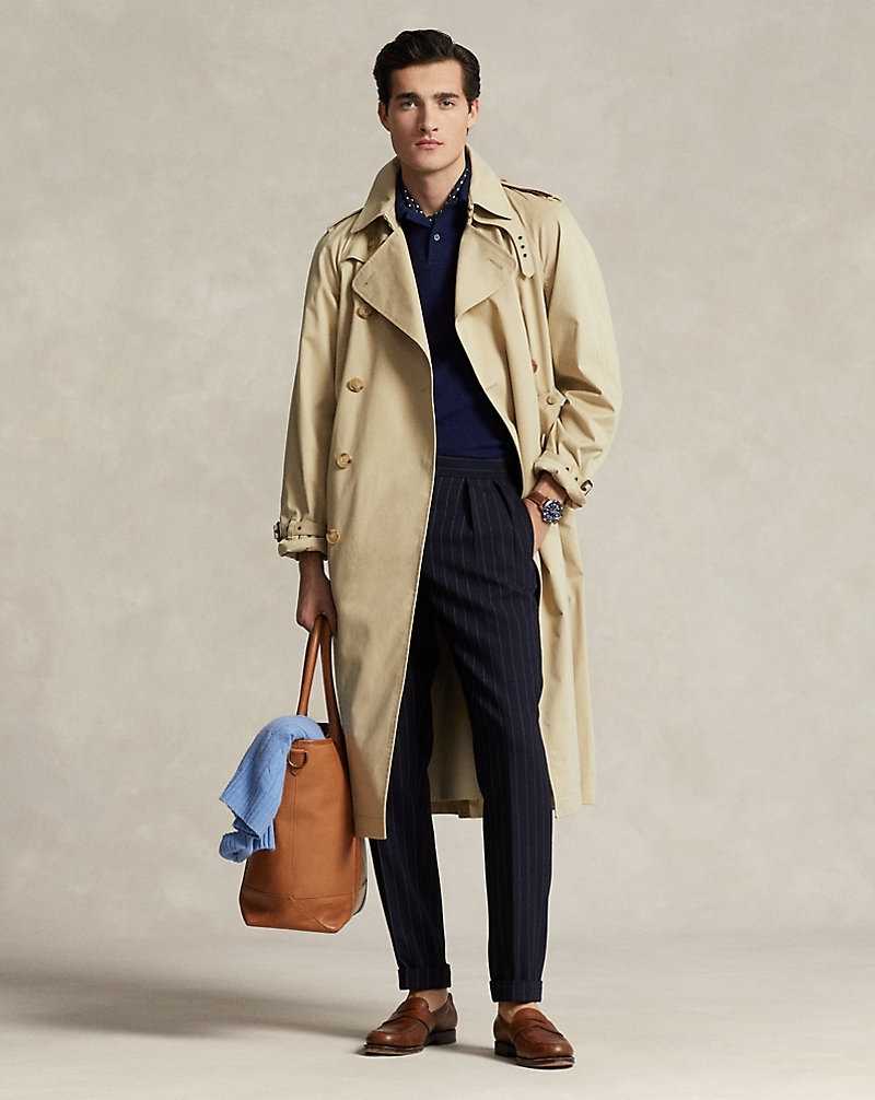 Abrigos Ralph Lauren Lightweight Cotton-Blend Trench Hombre Hab Tan | WFXIBTL-15 - vista 1