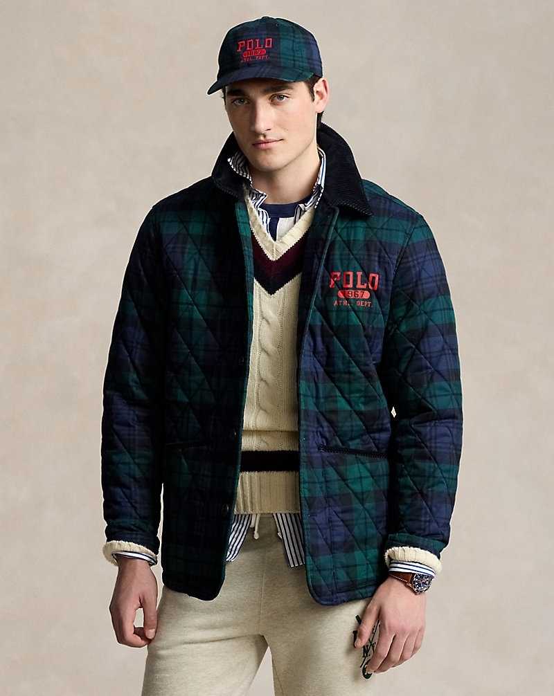 Abrigos Ralph Lauren Logo Plaid Barn Hombre Heritage Blackwatch | VFQBELN-05 - vista 1