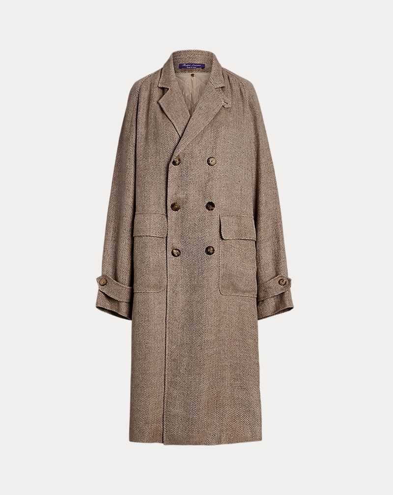 Abrigos Ralph Lauren Lucian Textured Linen Herringbone Mujer Cream/Mocha | BCPSFIO-38 - vista 2