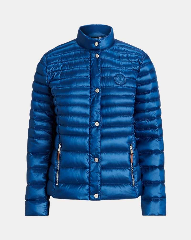 Abrigos Ralph Lauren Metallic Mockneck Down Mujer Azules | STYQORZ-49 - vista 2