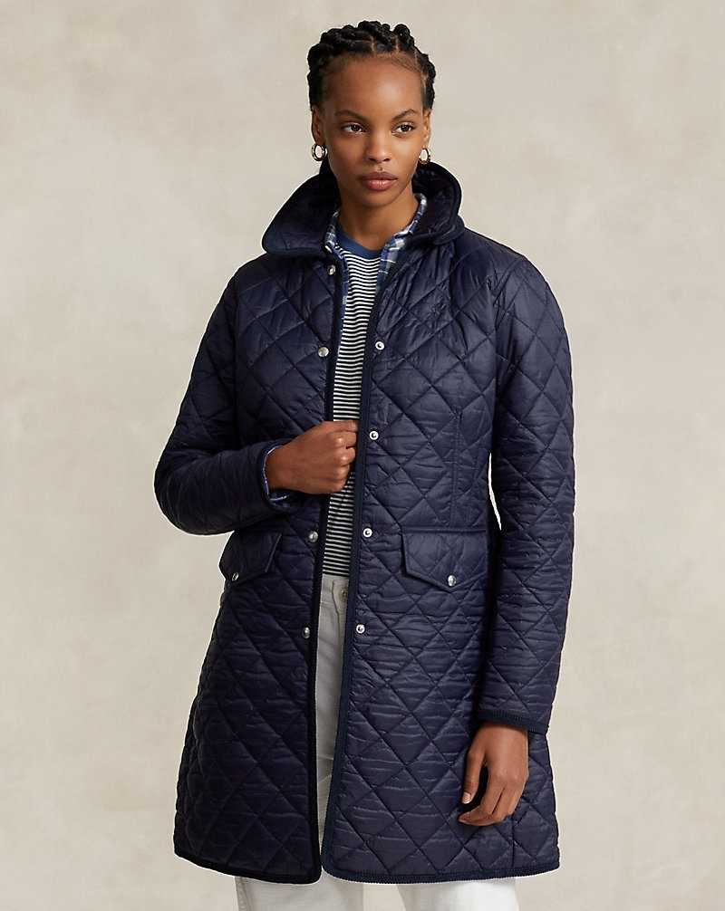 Abrigos Ralph Lauren Quilted Mujer Azul Marino | FRUICWE-19 - vista 1