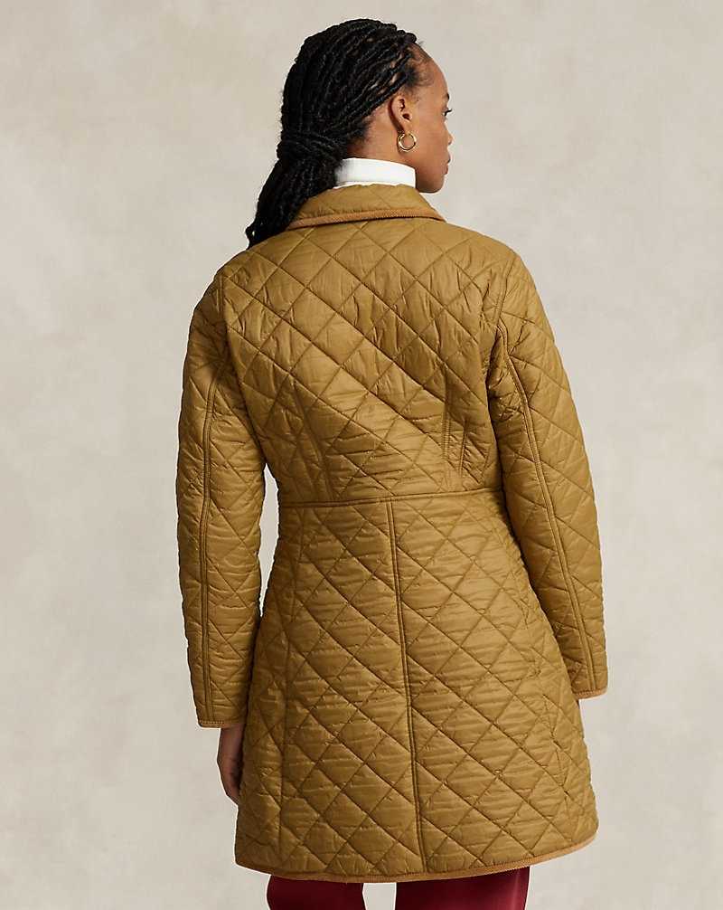 Abrigos Ralph Lauren Quilted Mujer Dispatch Tan | IRHJVTB-51 - vista 4