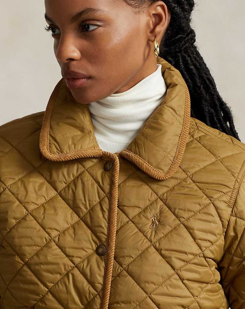 Abrigos Ralph Lauren Quilted Mujer Dispatch Tan | IRHJVTB-51 - vista 5