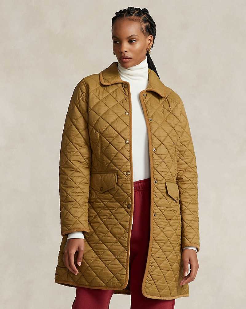 Abrigos Ralph Lauren Quilted Mujer Dispatch Tan | IRHJVTB-51 - vista 1