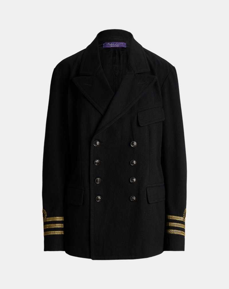Abrigos Ralph Lauren Thompson Wool Twill Mujer Negros | DHKLERX-51 - vista 2