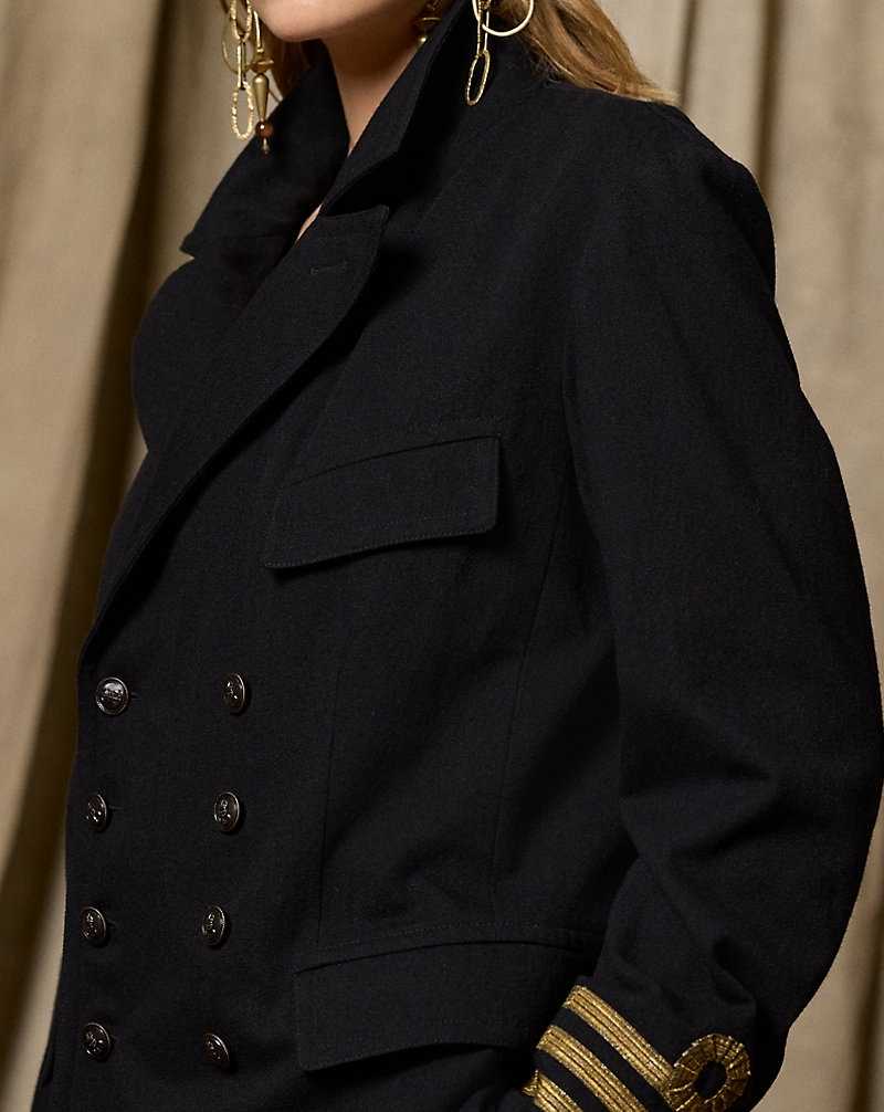 Abrigos Ralph Lauren Thompson Wool Twill Mujer Negros | DHKLERX-51 - vista 5