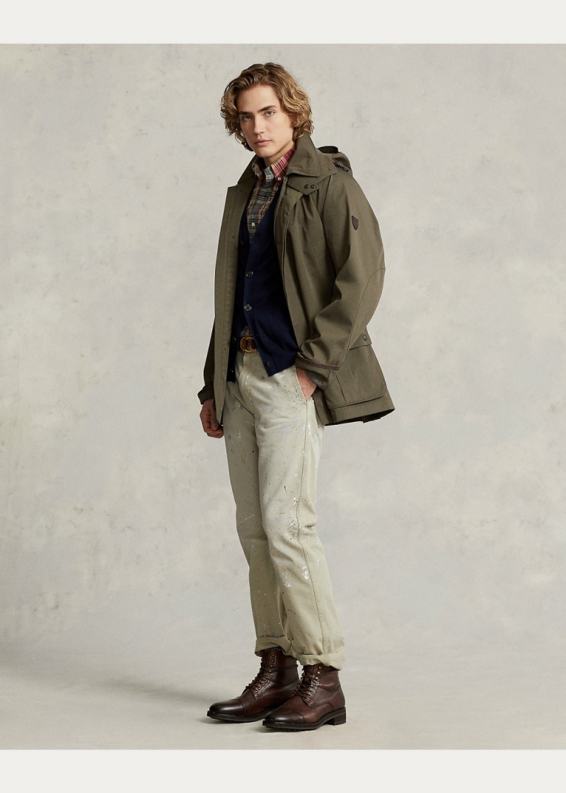 Abrigos Twill Encapuchado Car Hombre Verde Oliva | FSOV57349 - vista 4