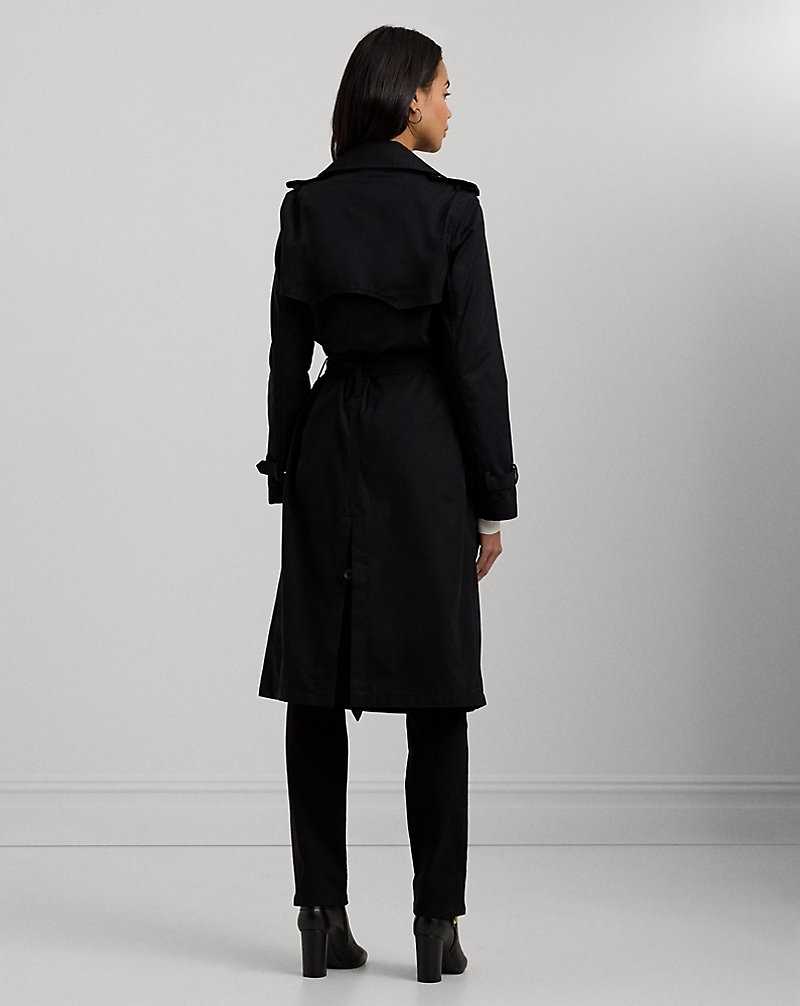 Abrigos Ralph Lauren Water-Repellent Belted Twill Trench Mujer Negros | OYJURIA-85 - vista 4