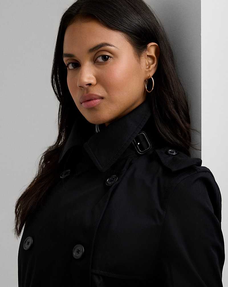 Abrigos Ralph Lauren Water-Repellent Belted Twill Trench Mujer Negros | OYJURIA-85 - vista 5