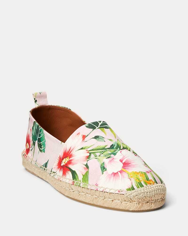 Alpargata Ralph Lauren Bowsworth Floral Linen-Silk Hombre Palemetto Tropical | RGYZWSM-78 - vista 2