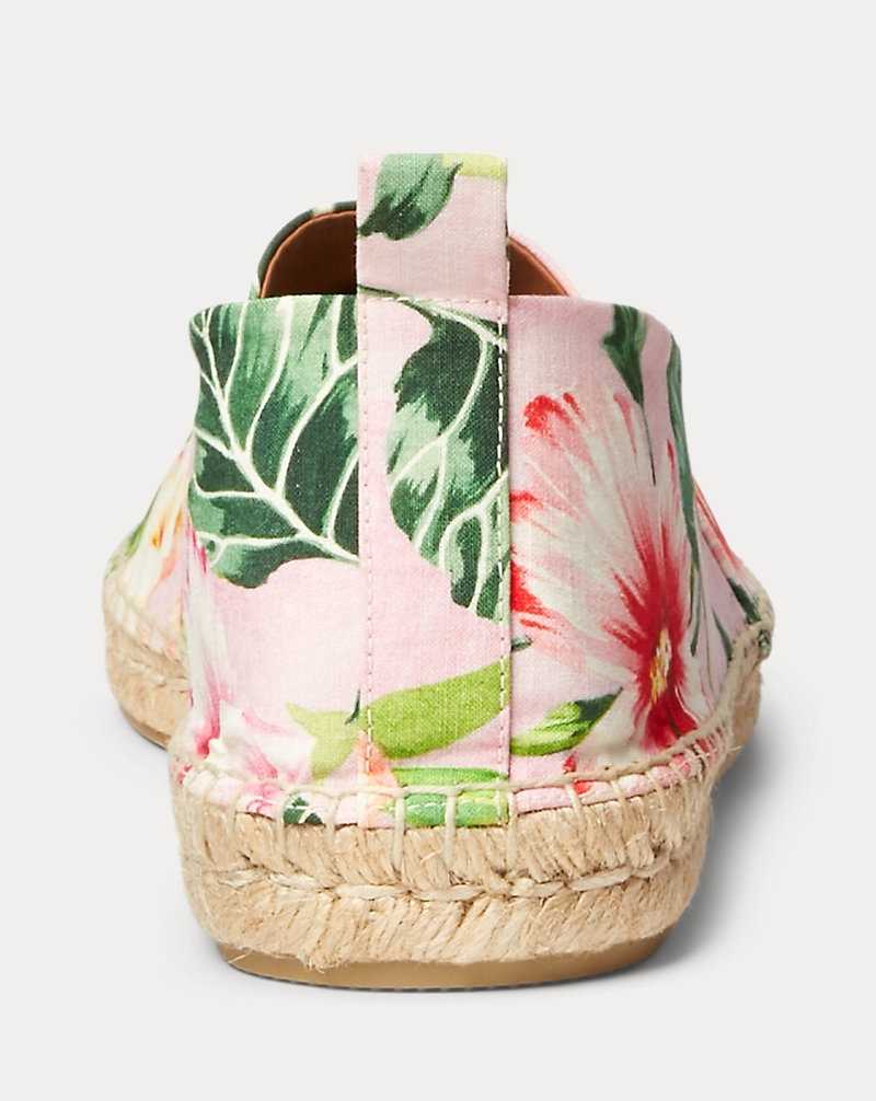 Alpargata Ralph Lauren Bowsworth Floral Linen-Silk Hombre Palemetto Tropical | RGYZWSM-78 - vista 3