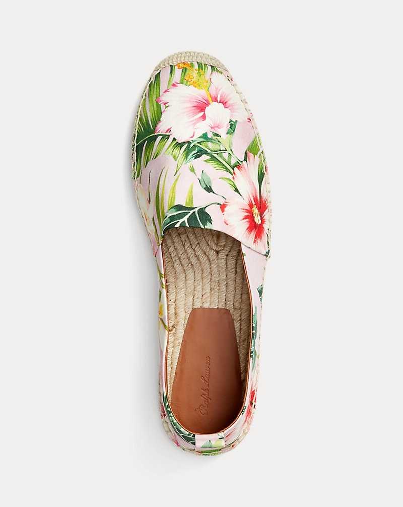 Alpargata Ralph Lauren Bowsworth Floral Linen-Silk Hombre Palemetto Tropical | RGYZWSM-78 - vista 4