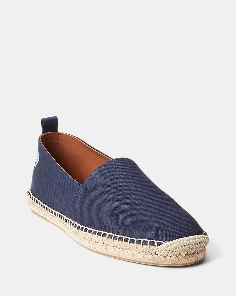 Alpargata Ralph Lauren Bowsworth Monogram Canvas Hombre Azul Marino | RGKFUVY-23 - vista 2