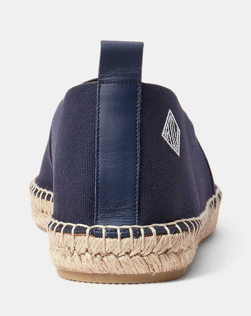 Alpargata Ralph Lauren Bowsworth Monogram Canvas Hombre Azul Marino | RGKFUVY-23 - vista 3
