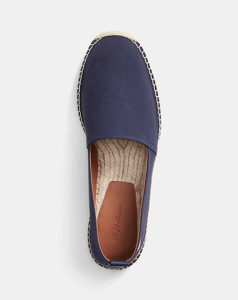 Alpargata Ralph Lauren Bowsworth Monogram Canvas Hombre Azul Marino | RGKFUVY-23 - vista 4