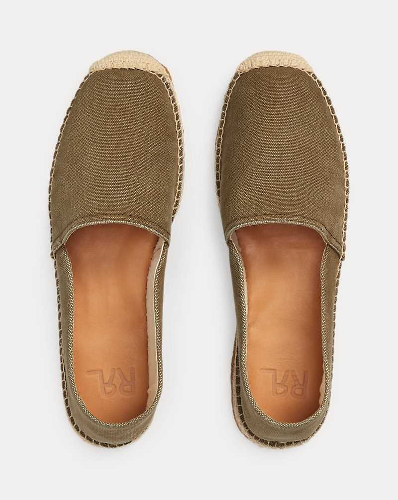 Alpargata Ralph Lauren Canvas Hombre Verde Oliva | DRYVIPA-84 - vista 3