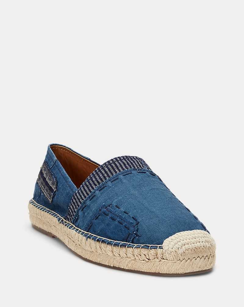 Alpargata Ralph Lauren Cevio Indigo Patchwork Hombre Azules | PIFDVMK-09 - vista 2