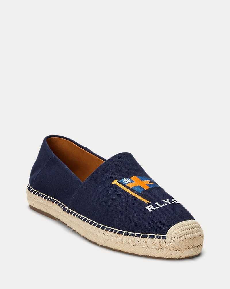 Alpargata Ralph Lauren Cevio Nautical Linen-Cotton Hombre Azul Marino | YRELKUJ-74 - vista 2