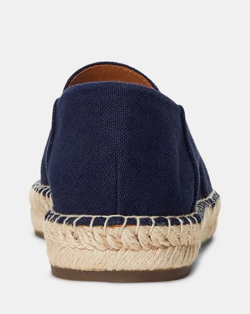 Alpargata Ralph Lauren Cevio Nautical Linen-Cotton Hombre Azul Marino | YRELKUJ-74 - vista 3