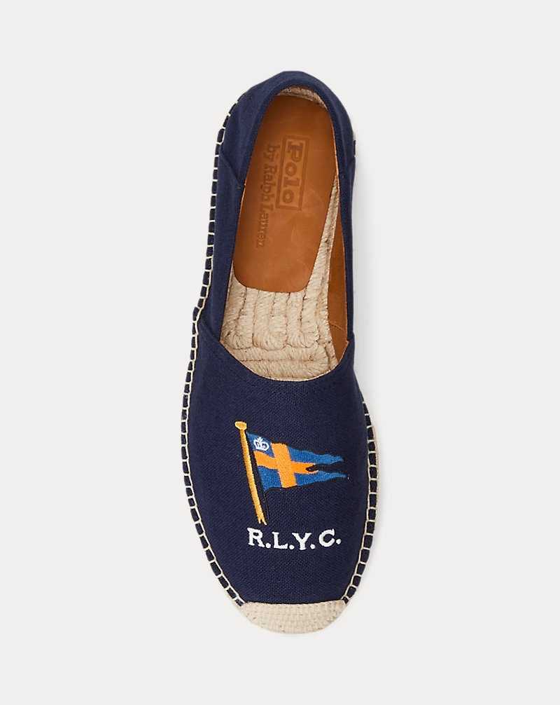 Alpargata Ralph Lauren Cevio Nautical Linen-Cotton Hombre Azul Marino | YRELKUJ-74 - vista 4