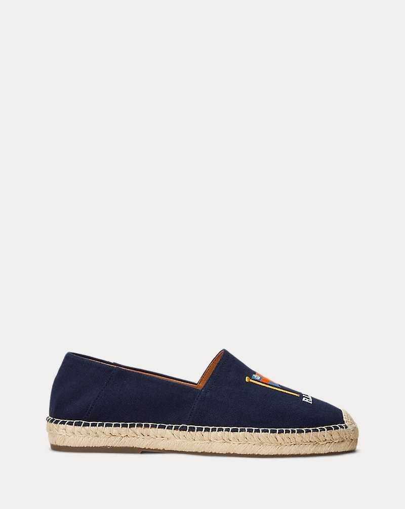 Alpargata Ralph Lauren Cevio Nautical Linen-Cotton Hombre Azul Marino | YRELKUJ-74 - vista 1